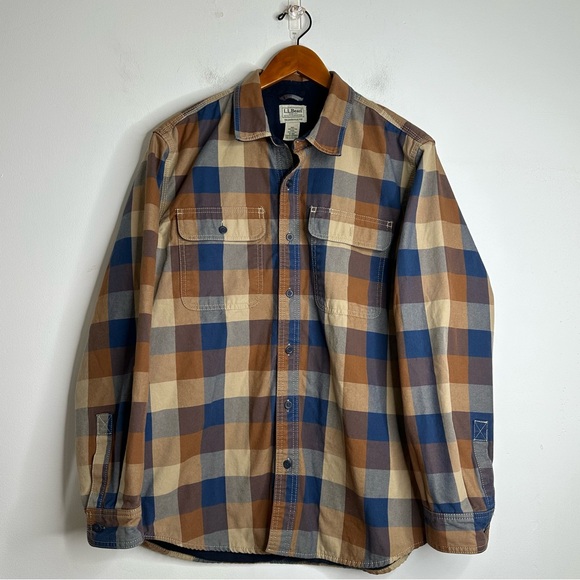 L.L. Bean Other - L.L. Bean Men’s Lined Flannel Shirt Shacket Size Medium
